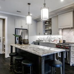 Well-lit kitchen with ample counter space