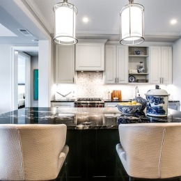 Well-lit kitchen with ample counter space